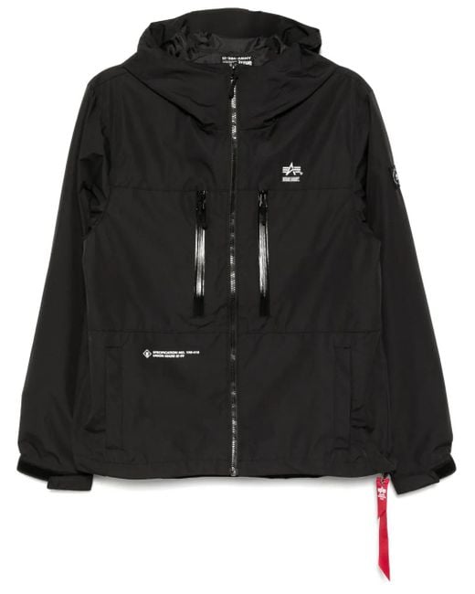 Izzue Black Logo-Embroidered Jacket for men
