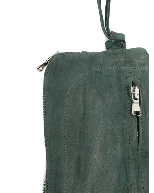 SOMMET Green Neck Pouch Leather Shoulder Bag