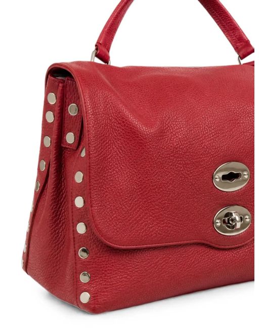 Zanellato Red Sac Porté Épaule À Détails De Clous Médium Postina