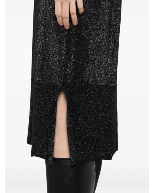 N.Peal Cashmere Black Roll-Neck Dress
