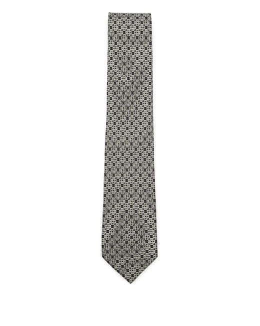 Ferragamo White Patterned Tie for men