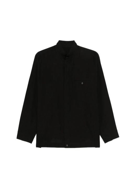 Homme Plissé Issey Miyake Black Chest-Pocket Shirt for men