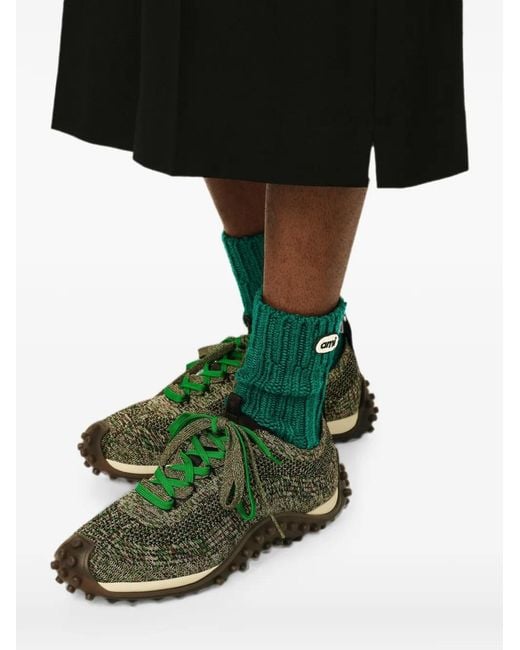 AMI Green Knit Mirage Sneakers