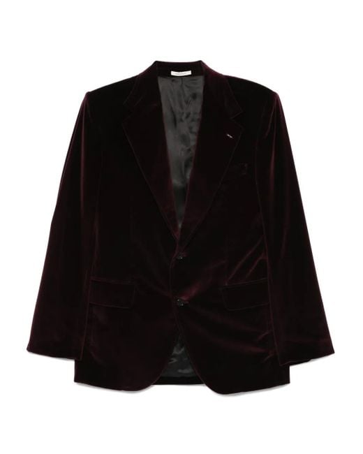 Blazer En Velours À Simple Boutonnage Husbands pour homme en coloris Black