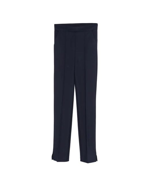 La Petite Robe Di Chiara Boni Blue Seam-Detail Trousers