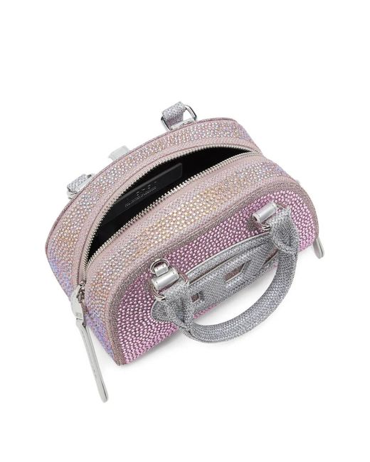 Borsa Tote 1Dr Dome Minicon Strass di DIESEL in Purple