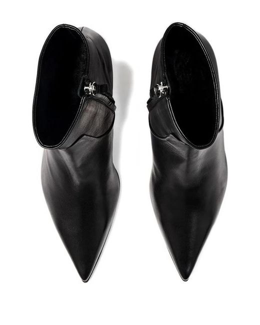 Scarosso Black Jamie Pointed-Toe Boots