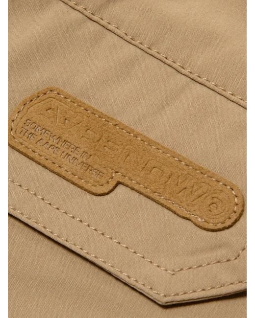 Aape By A Bathing Ape Natural Cargo Patch-Pockets Regular Trousers for men