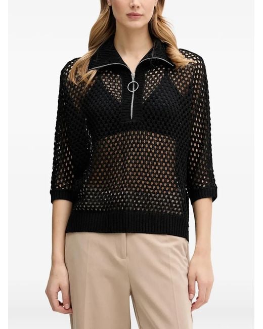 Joseph Ribkoff Black Half-Zip Sweater