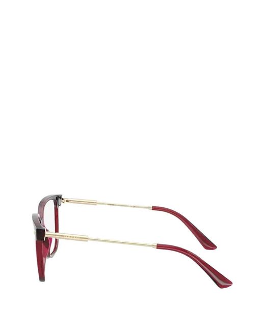 Versace Red Square-Frame Glasses