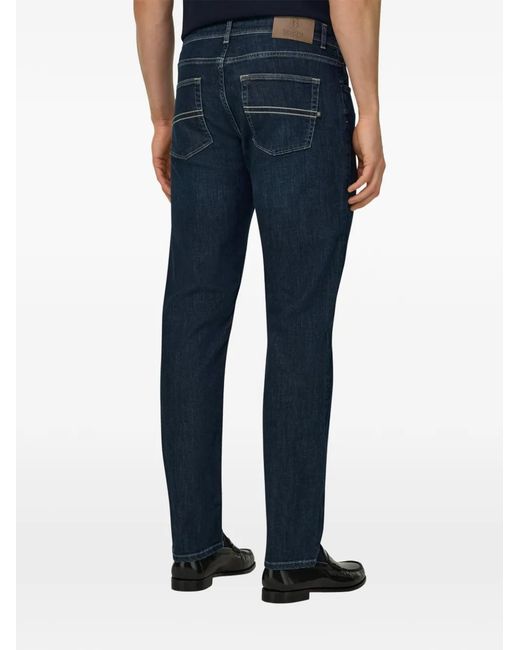 Boggi Blue Dark Stretch Denim Jeans for men