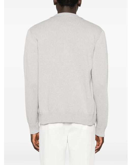 Eleventy Gray Button Pocket Cardigan for men