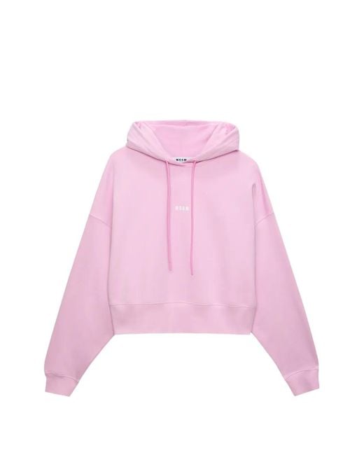 MSGM Pink Drawstring Hoodie