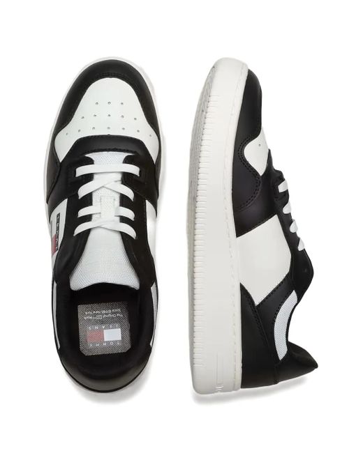 Tommy Hilfiger Black Leather Sneakers