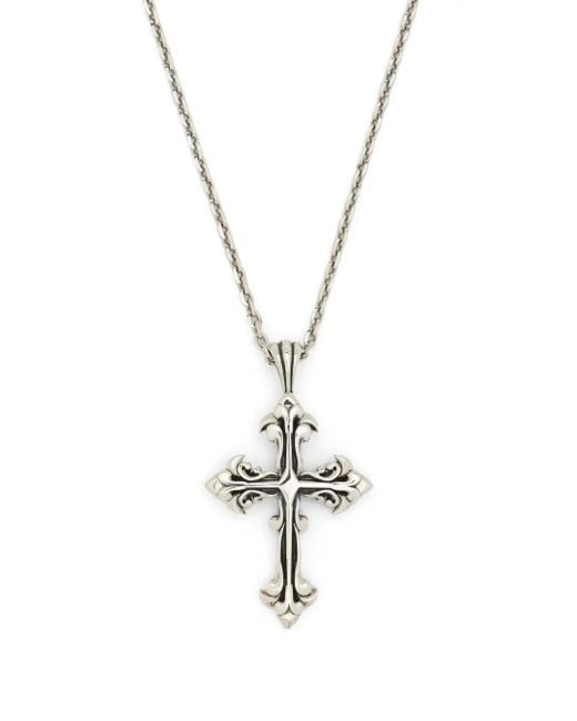 Emanuele Bicocchi Metallic Avelli Cross-Pendant Necklace