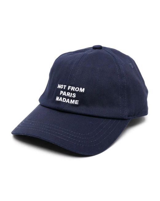 Drole de Monsieur Blue Not From Paris Cotton Baseball Cap
