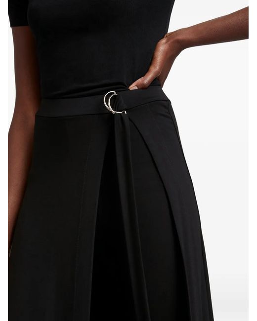 MARCELLA Black Waverly Sash-Belt Double-Ring-Buckle Trousers