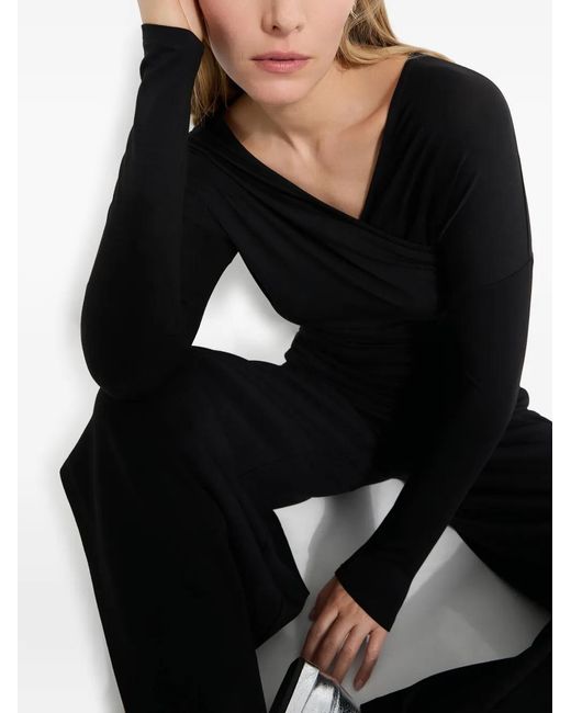 MARCELLA Black Jisoo Ruched Top