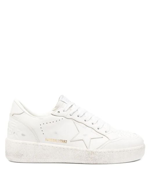 Golden Goose Deluxe Brand Ball Star Leren Sneakers in het White