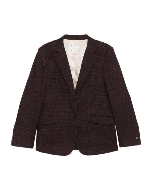 Alysi Brown Checked Blazer
