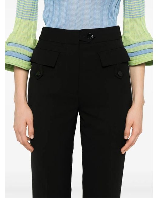 Ganni Black Tapered Trousers