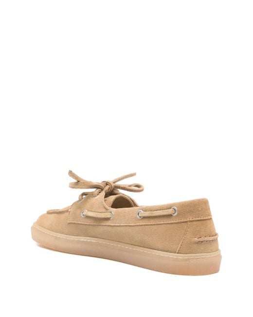COPENHAGEN Natural Suede Boat Shoes