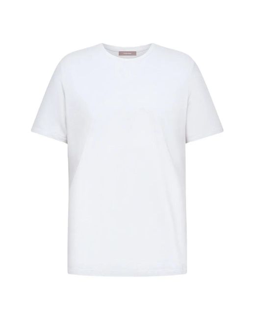 12 STOREEZ White Crew-Neck T-Shirt for men
