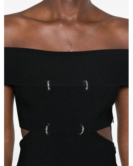 McQueen Off-Shoulder Top in het Black