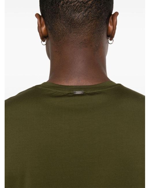Camiseta con cuello redondo Herno de hombre de color Green