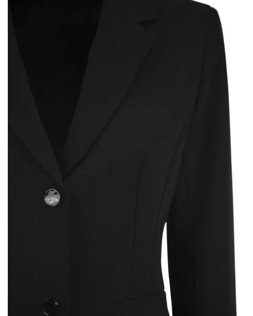 Max Mara Black Cady Fitted Jacket