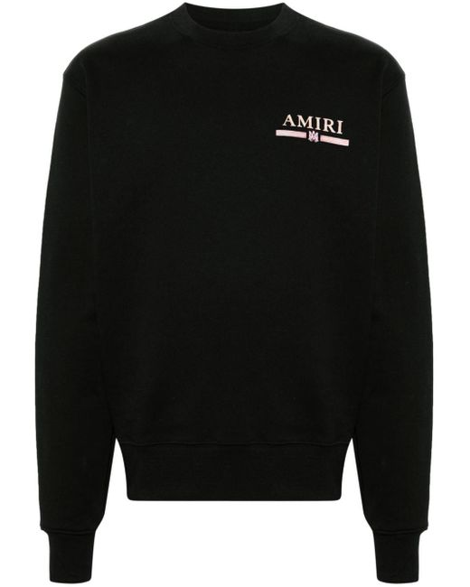 Amiri Black Watercolor Bar Cotton Sweatshirt for men