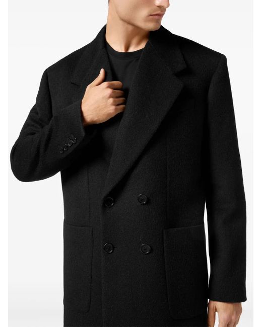 メンズ Philipp Plein フェルトコート Black
