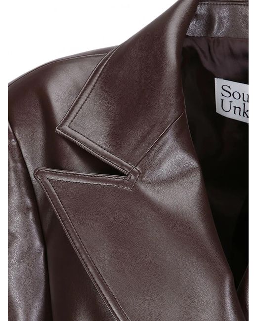 Source Unknown Red Briella Double-Breasted Coat