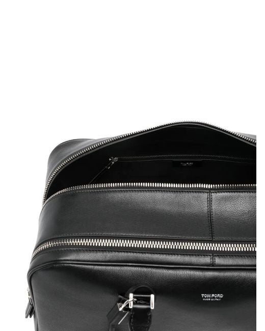 Sac De Voyage En Cuir À Double Zip Tom Ford pour homme en coloris Black