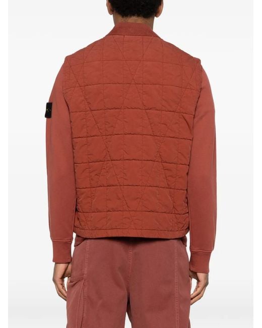 Stone Island Orange Giubbotto Senza Maniche for men