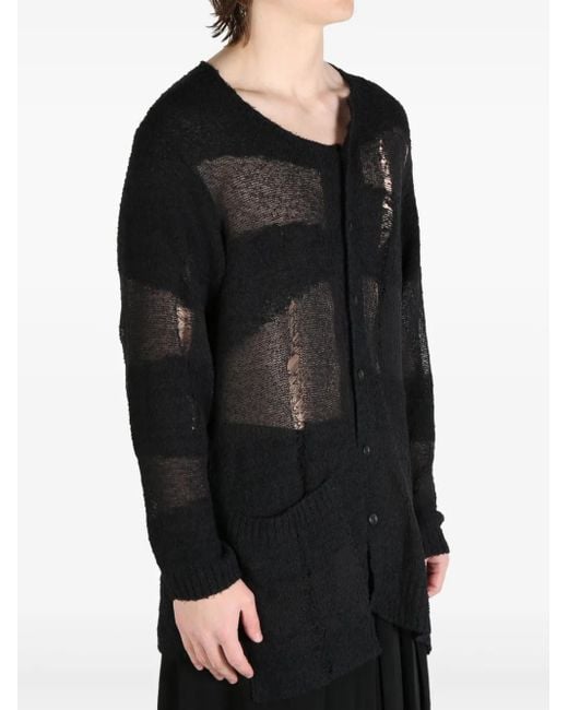 Yohji Yamamoto Vest Met Vlakken in het Black voor heren