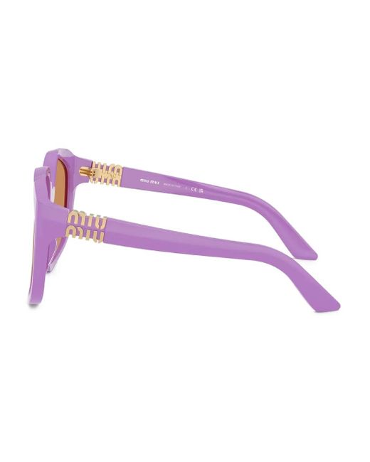Miu Miu Pink Geometric-Frame Sunglasses
