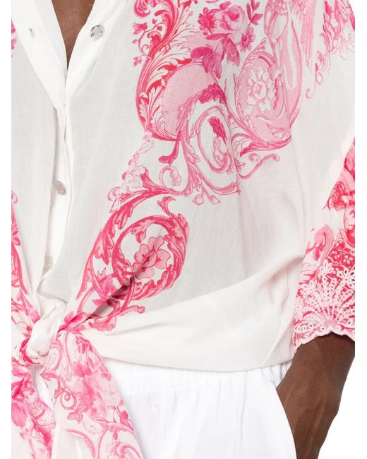 Camilla Pink Floral-Print Shirt