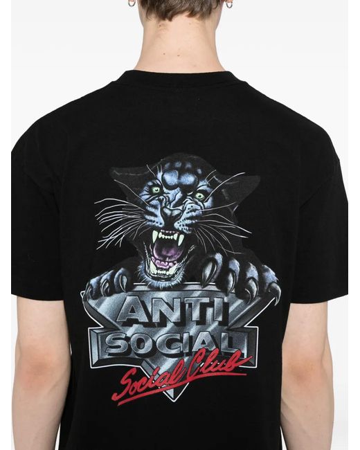 Camiseta Snow Cat ANTI SOCIAL SOCIAL CLUB de hombre de color Black