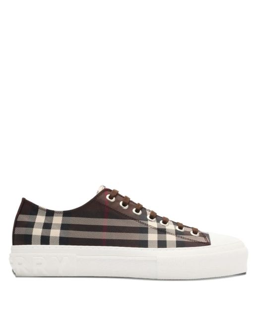 メンズ Burberry チェック スニーカー Brown