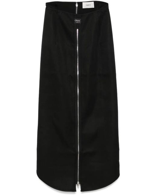 Coperni Black Zip Maxi Skirt