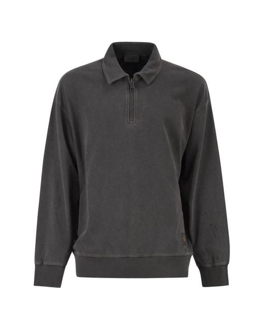 Carhartt Gray Harper Faded Half-Zip Sweater for men