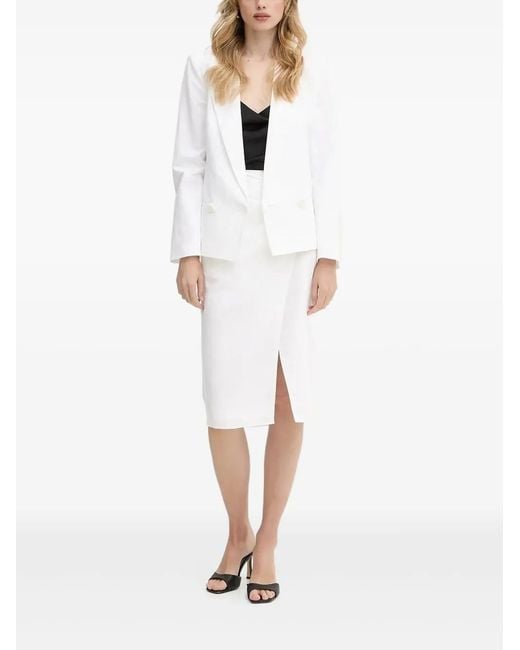ARMANI EXCHANGE White Double-Breasted Blazer