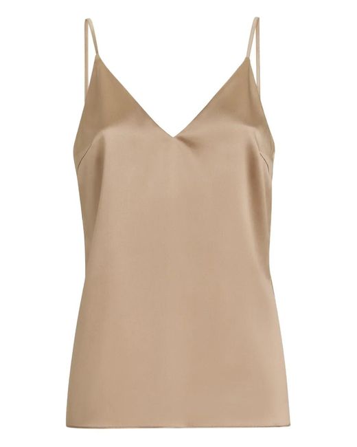 Brunello Cucinelli Natural Stretch-Silk Tank Top