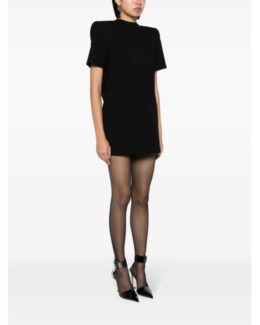 Area Black T-Shirtkleid Mit Kristallen