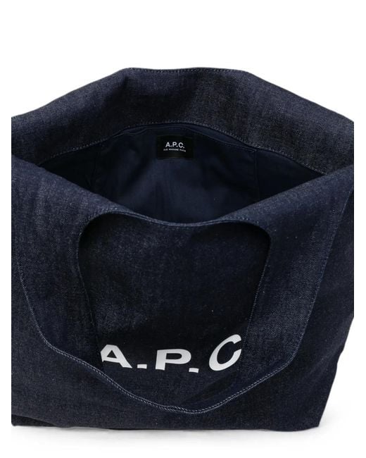A.P.C. Blue Ninon Tote Bag