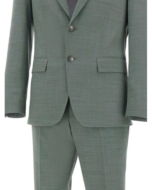 Boss Gray Micro-Patterned Two-Piece Slim-Fit Suit for men