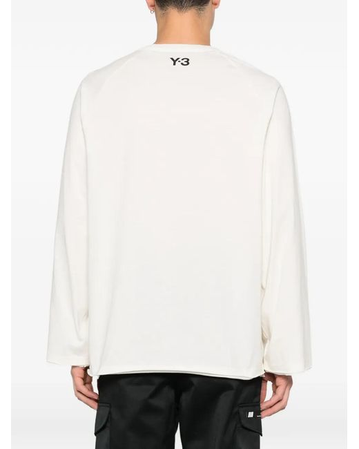 Y-3 Natural 3-Stripes Long-Sleeved T-Shirt for men