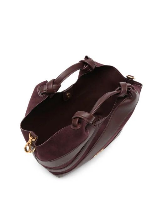 DKNY Brown Small Paula Panelled Leather-Trim Tote Bag