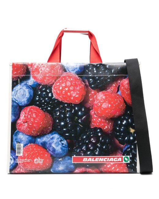 Balenciaga Multicolour Bread Print Tote Bag - Men's - Fabric/calf ...